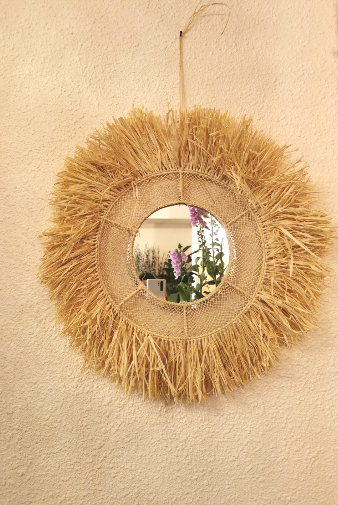 Miroir franges beiges et filet – Image 2