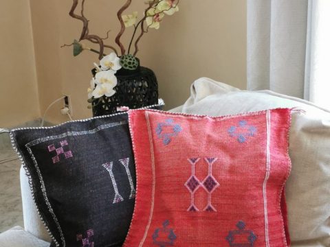 Housse de coussin sabra noire