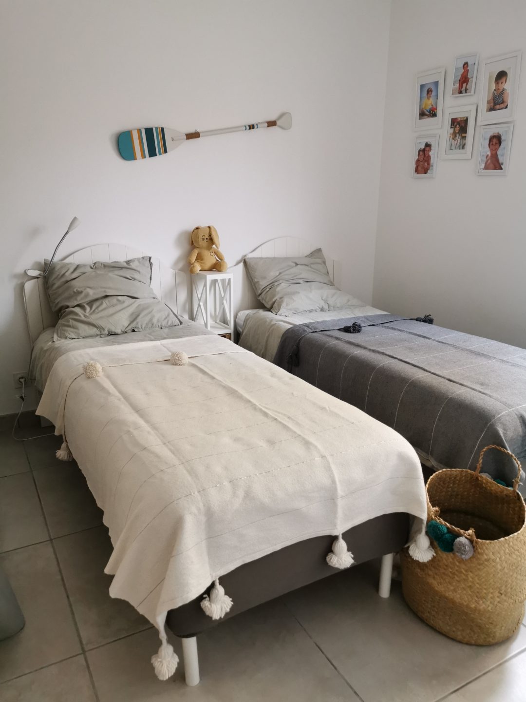 Plaid GRIS avec fils argentés