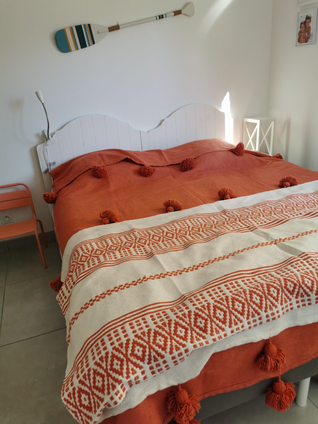 Plaid XL BERBERE corail
