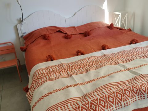 Plaid XL BERBERE corail