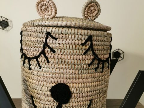 Panière ronde "tête de chat"
