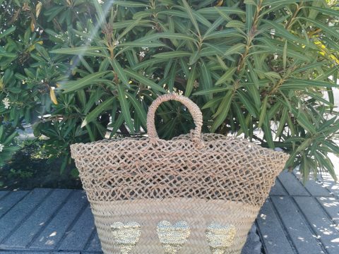 Panier Coeurs Dorés