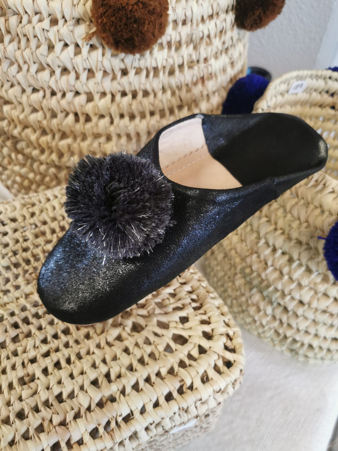 Babouches d'intérieur Noires