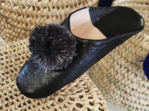 Babouches d'intérieur Noires