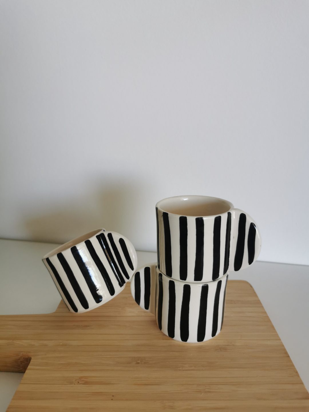 Mini tasses à expresso RAYURES Noires ou Marron – Image 4